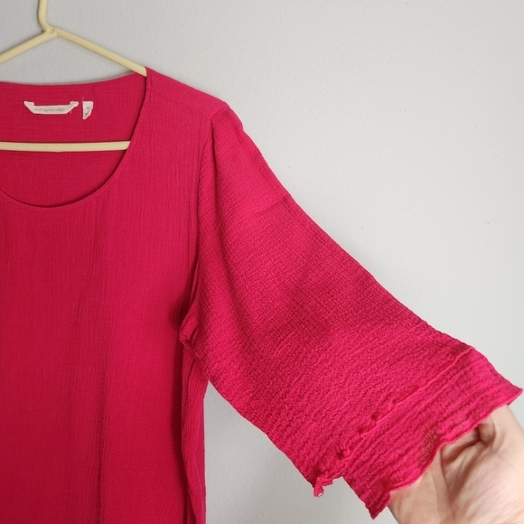 Soft Surroundings Womens Gauze Siesta Key Tunic in Peacock Pink-Size M (10-12) - Picture 6 of 8